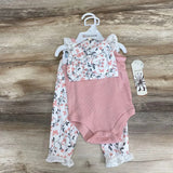 Daisy Fuentes NEW 3Pc Floral Bodysuit Set sz 6-9m - Me 'n Mommy To Be