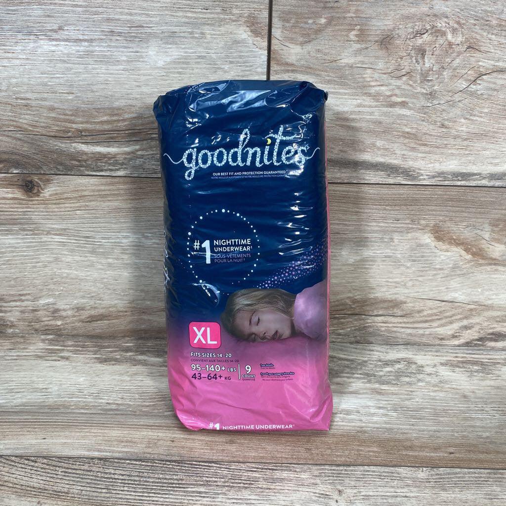NEW Goodnites NightTime Underwear, XL, 9ct - Me 'n Mommy To Be