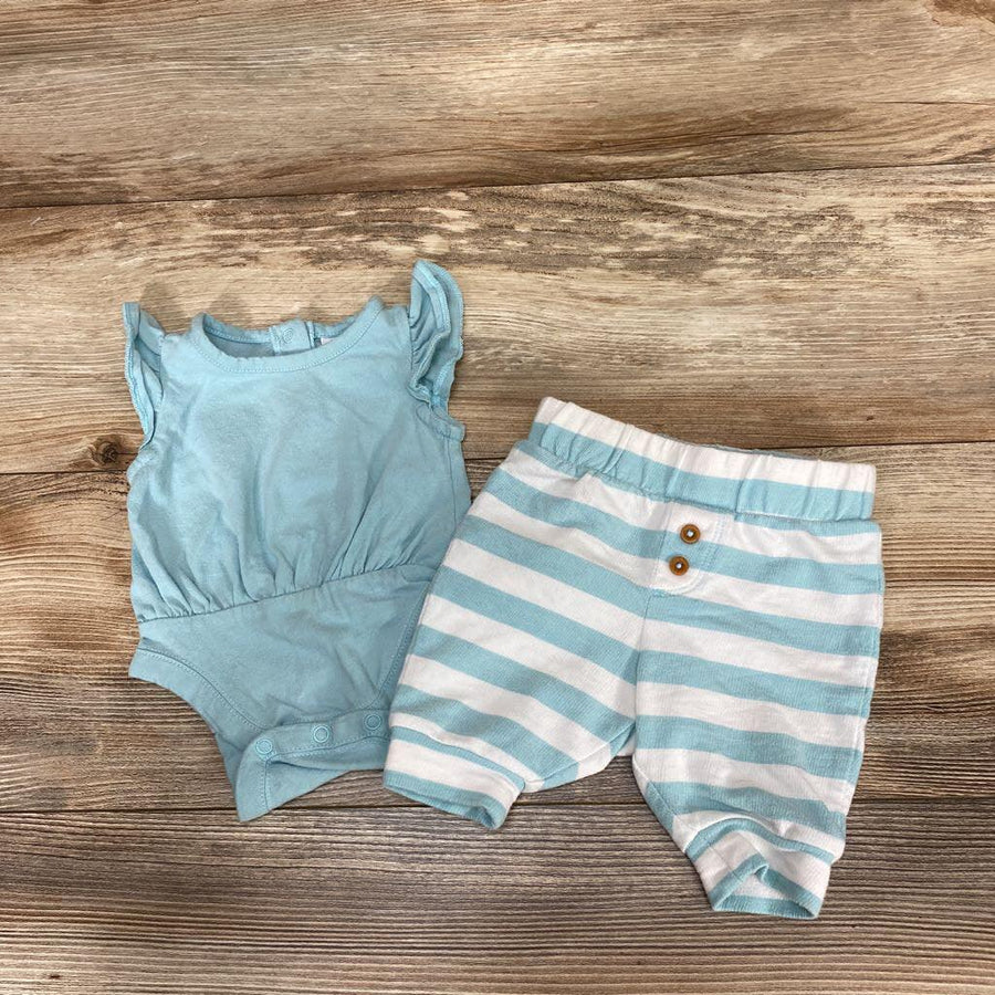 Nordstrom Baby 2pc Bodysuit & Striped Pants sz NB - Me 'n Mommy To Be