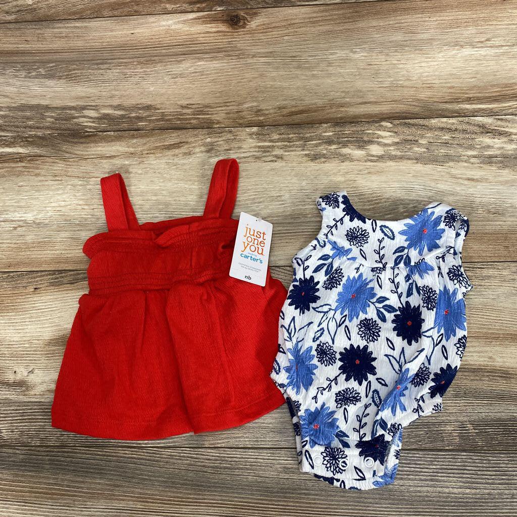 NEW Just One You 3pc Floral Romper Set sz NB - Me 'n Mommy To Be
