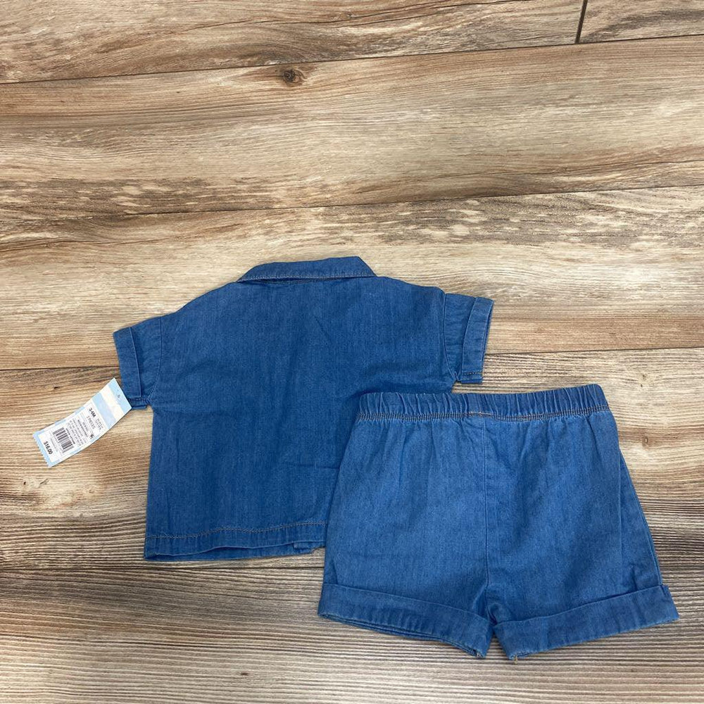 NEW Cat & Jack 2pc Button-Up Shirt & Shorts sz 3-6m - Me 'n Mommy To Be