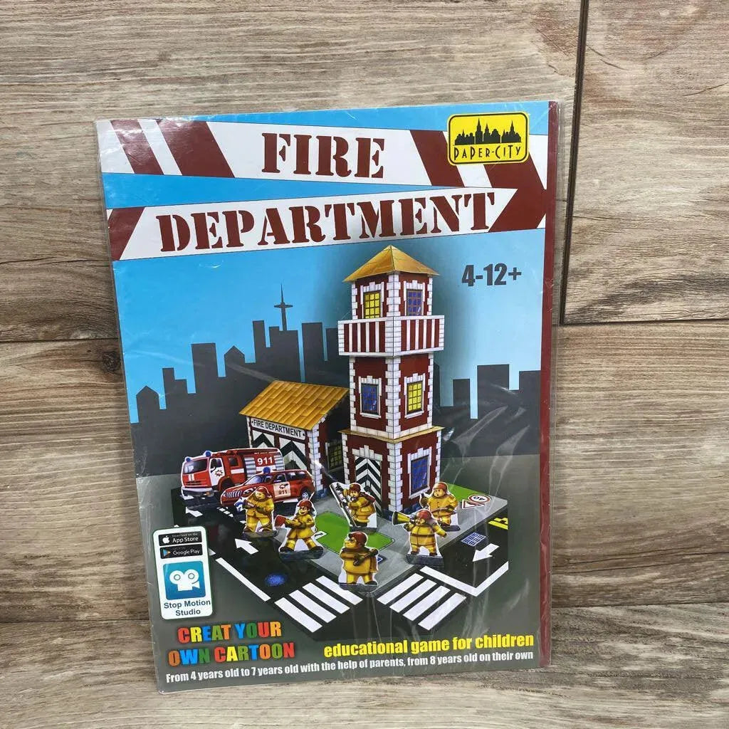 Fire Department Paper City Educational Game - Me 'n Mommy To Be