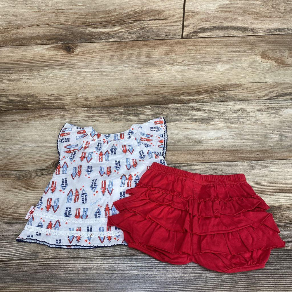 Baby Baby 2pc Swiss Dot Top & Ruffle Shorts sz 0-3m - Me 'n Mommy To Be