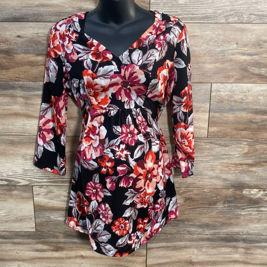 A Pea In The Pod 3/4 Sleeve Floral Tunic sz Medium - Me 'n Mommy To Be