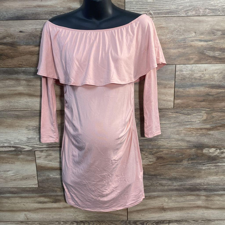 Pink Blush Off the Shoulder Dress sz Small - Me 'n Mommy To Be
