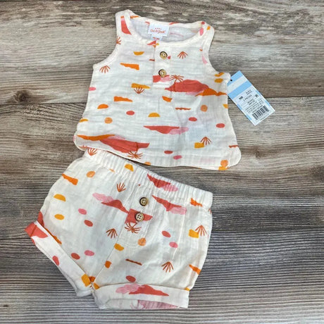 NEW Cat & Jack 2pc Henley Tank Top & Shorts sz NB - Me 'n Mommy To Be