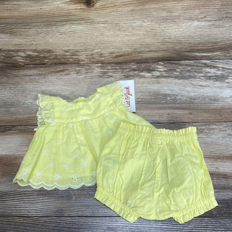 NEW Cat & Jack 2pc Eyelet Top & Shorts sz NB - Me 'n Mommy To Be