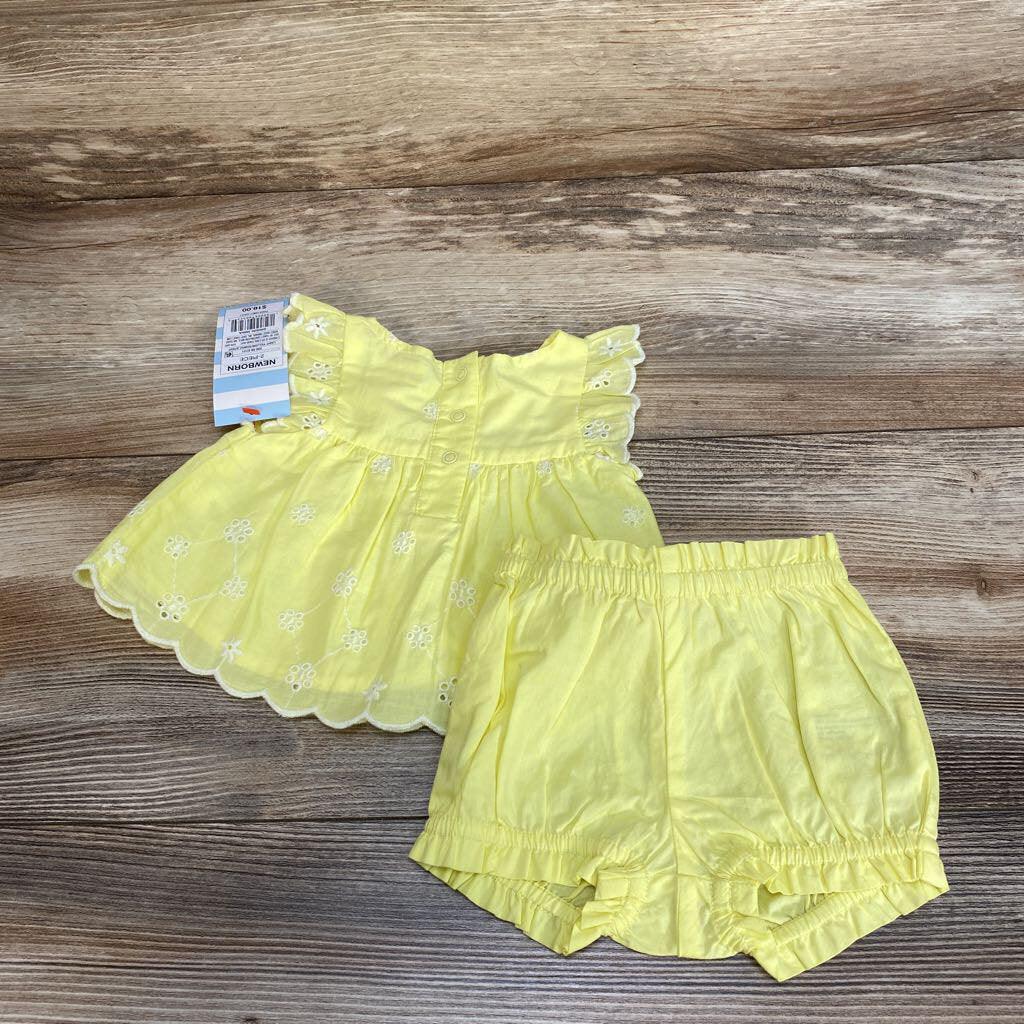NEW Cat & Jack 2pc Eyelet Top & Shorts sz NB - Me 'n Mommy To Be