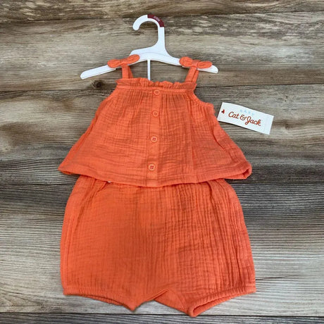 Cat & Jack NEW 2pc Muslin Top & Shorts sz 3-6m - Me 'n Mommy To Be