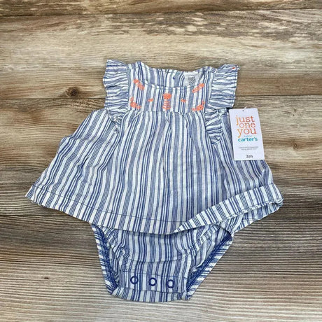 NEW Just One You Striped Linen Bodysuit Dress sz 3m - Me 'n Mommy To Be