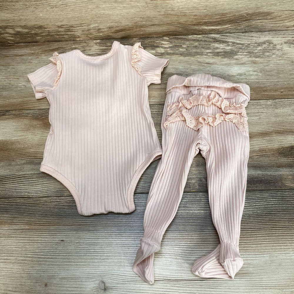 Jessica Simpson 2Pc Bodysuit & Footed Pants Set sz 6-9m - Me 'n Mommy To Be