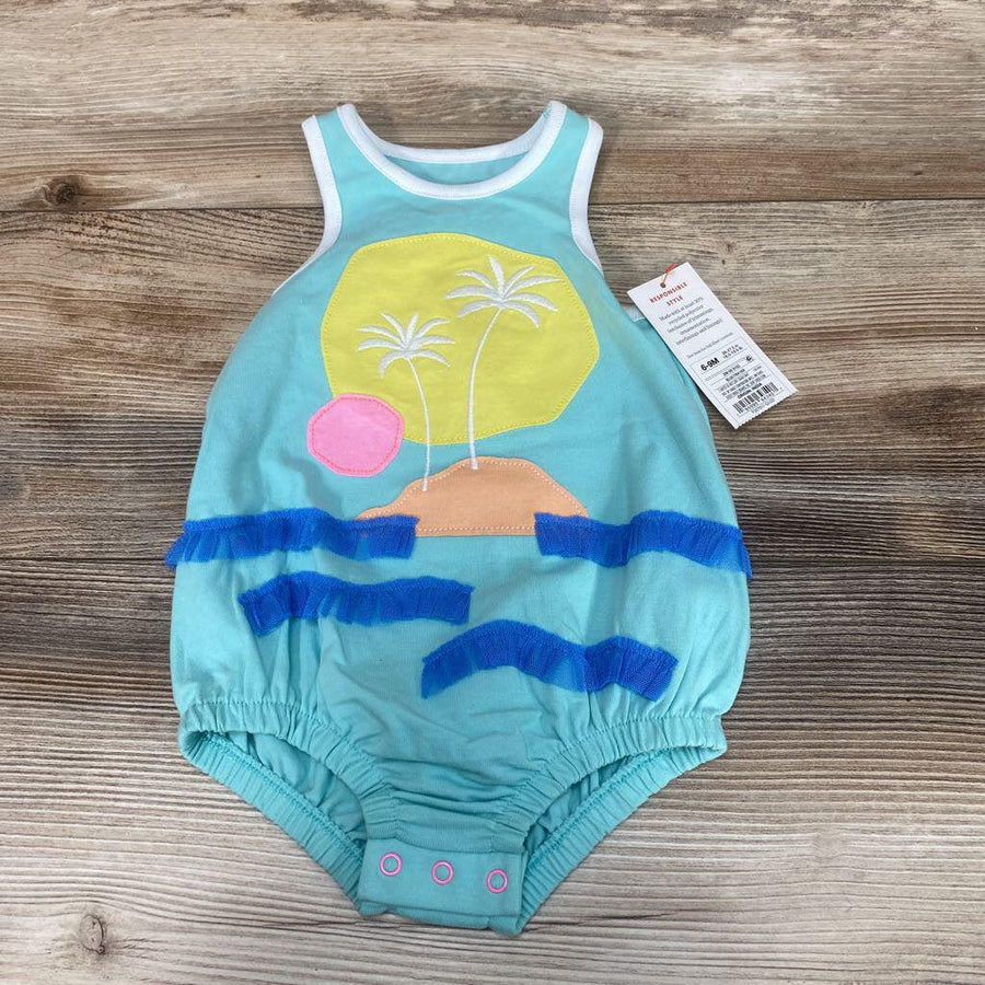 NEW Cat & Jack Beach Applique Romper sz 6-9m - Me 'n Mommy To Be