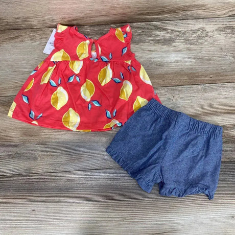 NEW Just One You 2pc Lemon Top & Chambray Shorts sz 3m - Me 'n Mommy To Be