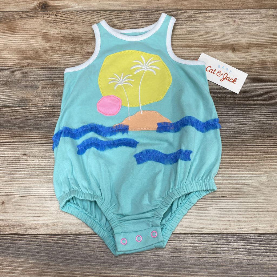 NEW Cat & Jack Beach Applique Romper sz 3-6m - Me 'n Mommy To Be