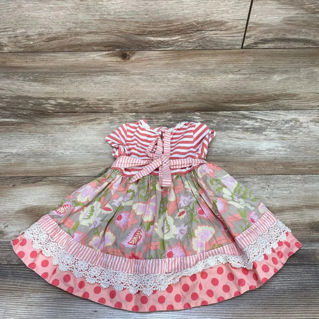 Counting Daisies Striped Floral Dress sz 12m - Me 'n Mommy To Be