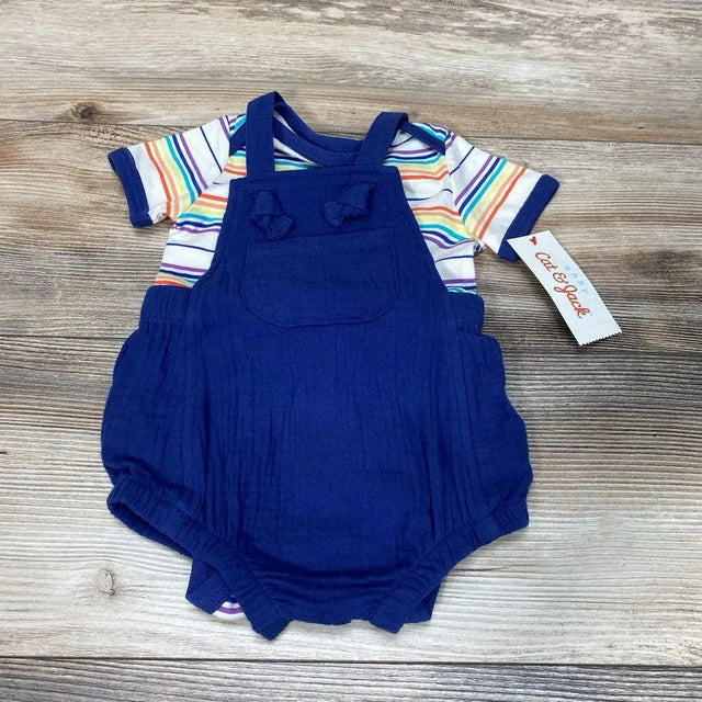 NEW Cat & Jack 2pc Striped Bodysuit & Romper sz 3-6m - Me 'n Mommy To Be