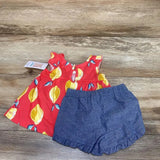 NEW Just One You 2pc Lemon Top & Chambray Shorts sz 3m - Me 'n Mommy To Be