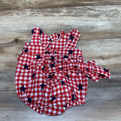 Cat & Jack 2pc Gingham Stars Romper & Headband sz 6-9m - Me 'n Mommy To Be