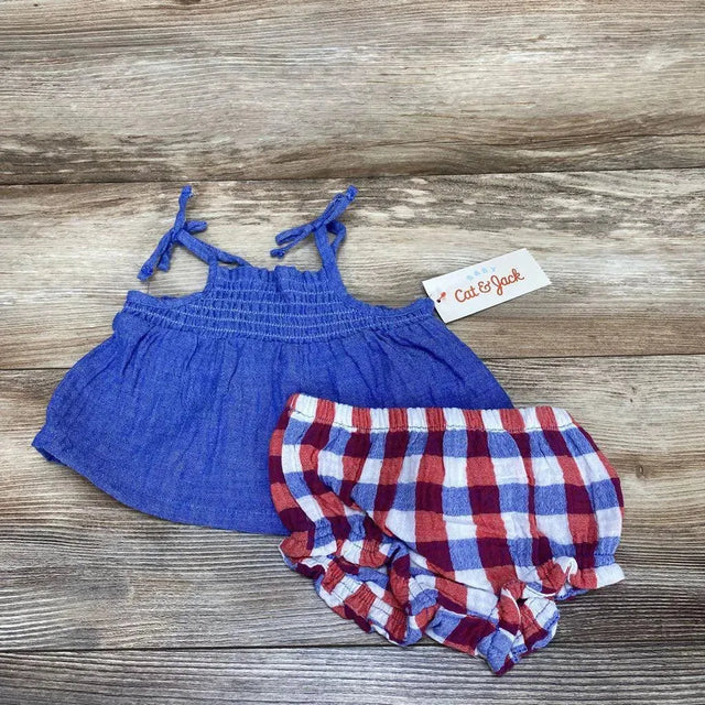 NEW Cat & Jack 2pc Smocked Top & Bloomers sz 0-3m - Me 'n Mommy To Be