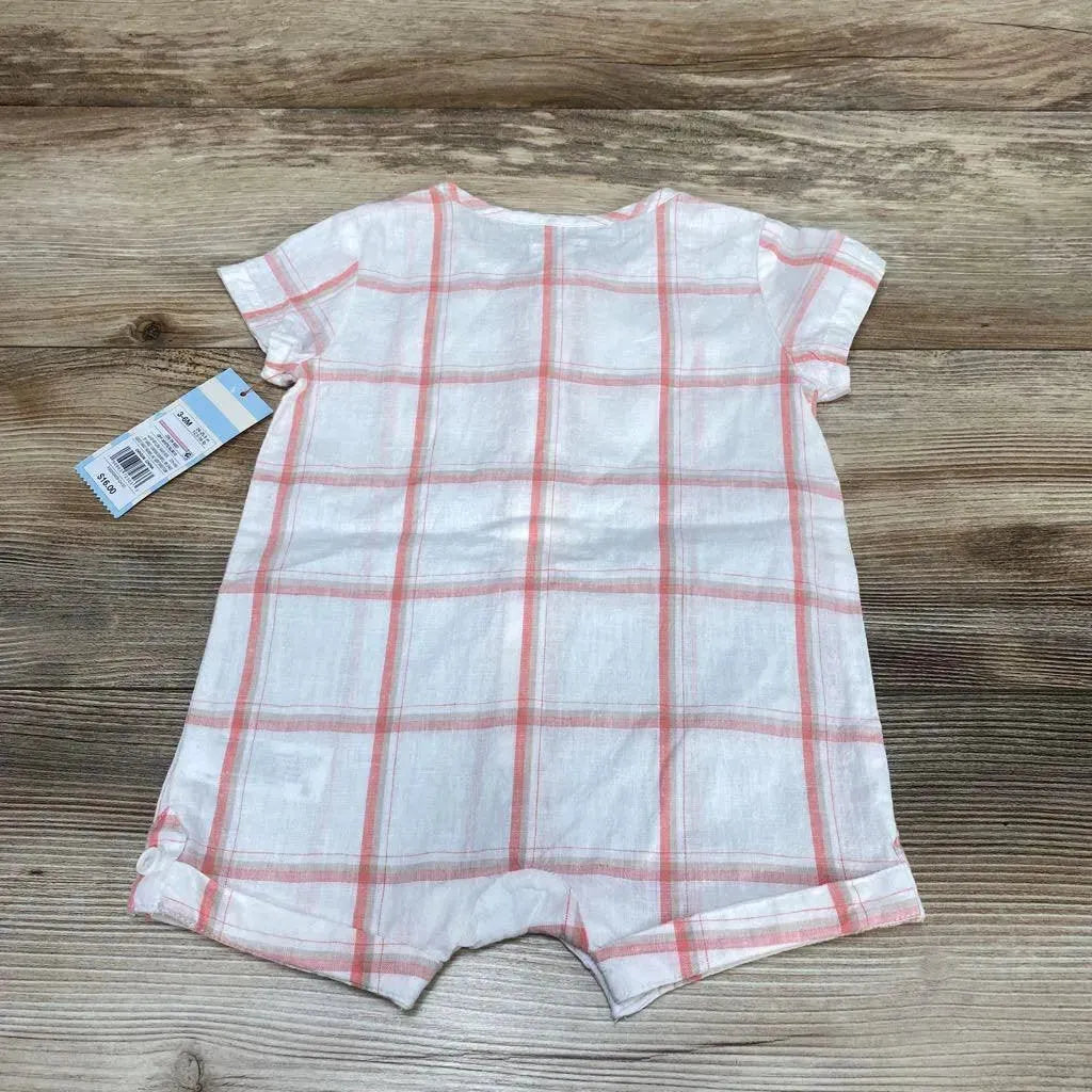 NEW Cat & Jack Plaid Shortie Romper sz 3-6m - Me 'n Mommy To Be