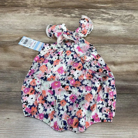 NEW Cat & Jack Floral Flutter Sleeve Romper sz 0-3m - Me 'n Mommy To Be