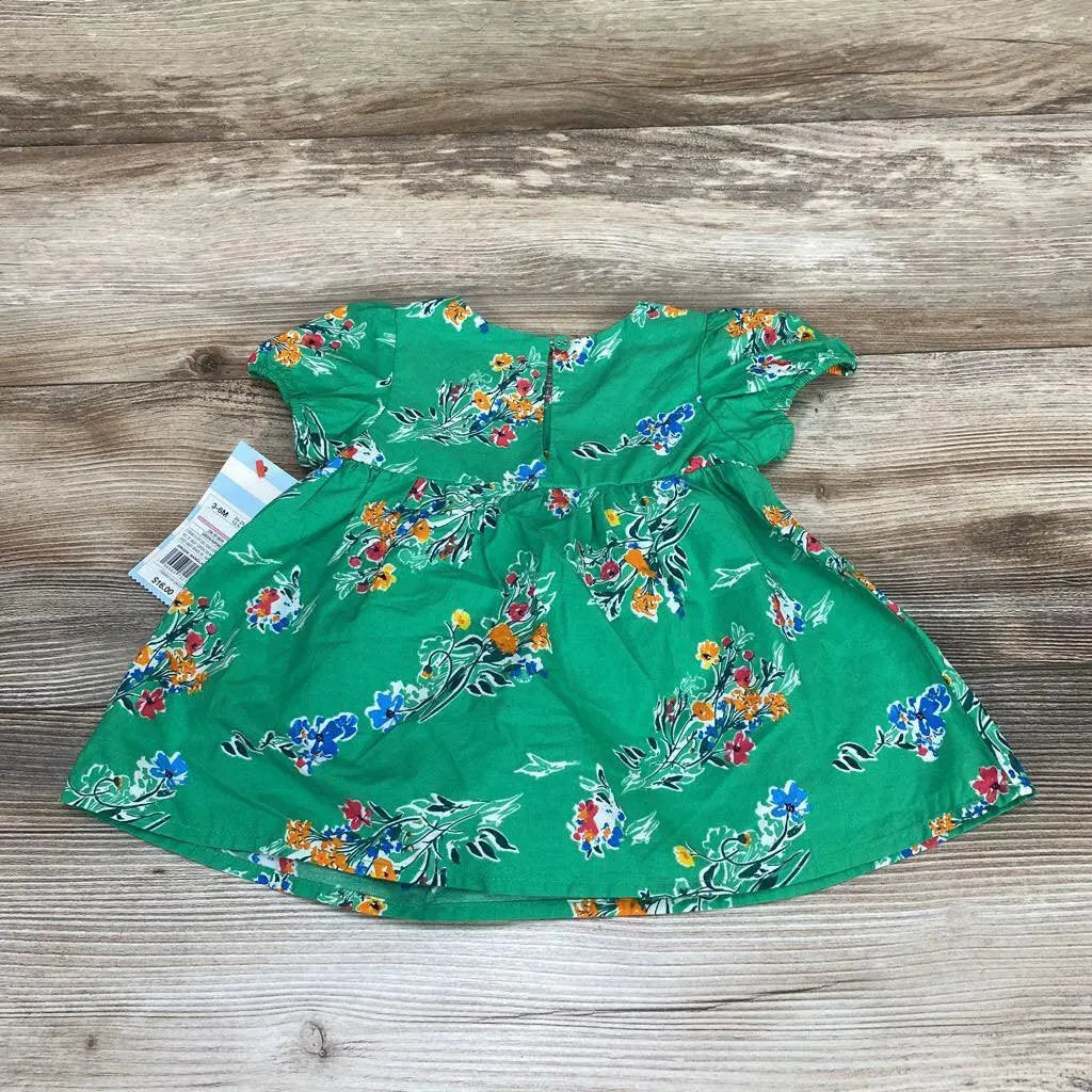 NEW Cat & Jack Floral Short Sleeve Dress sz 3-6m - Me 'n Mommy To Be