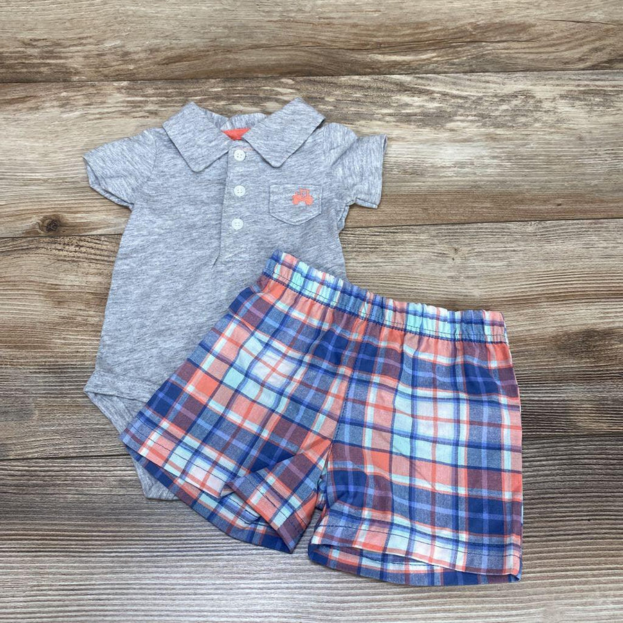 Carter's 2Pc Polo Bodysuit & Shorts sz 3m - Me 'n Mommy To Be
