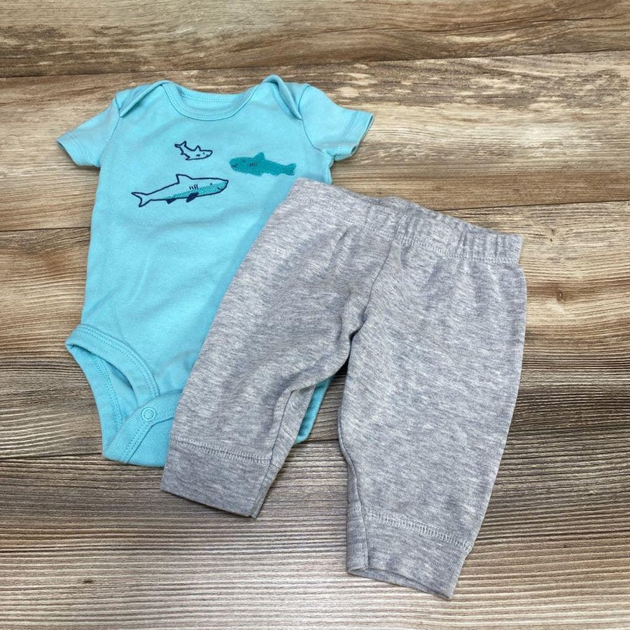 Just One You 2pc Shark Bodysuit & Pants Set sz 3m - Me 'n Mommy To Be