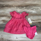 NEW Cat & Jack 2pc Flutter Sleeve Dress sz 3-6m - Me 'n Mommy To Be