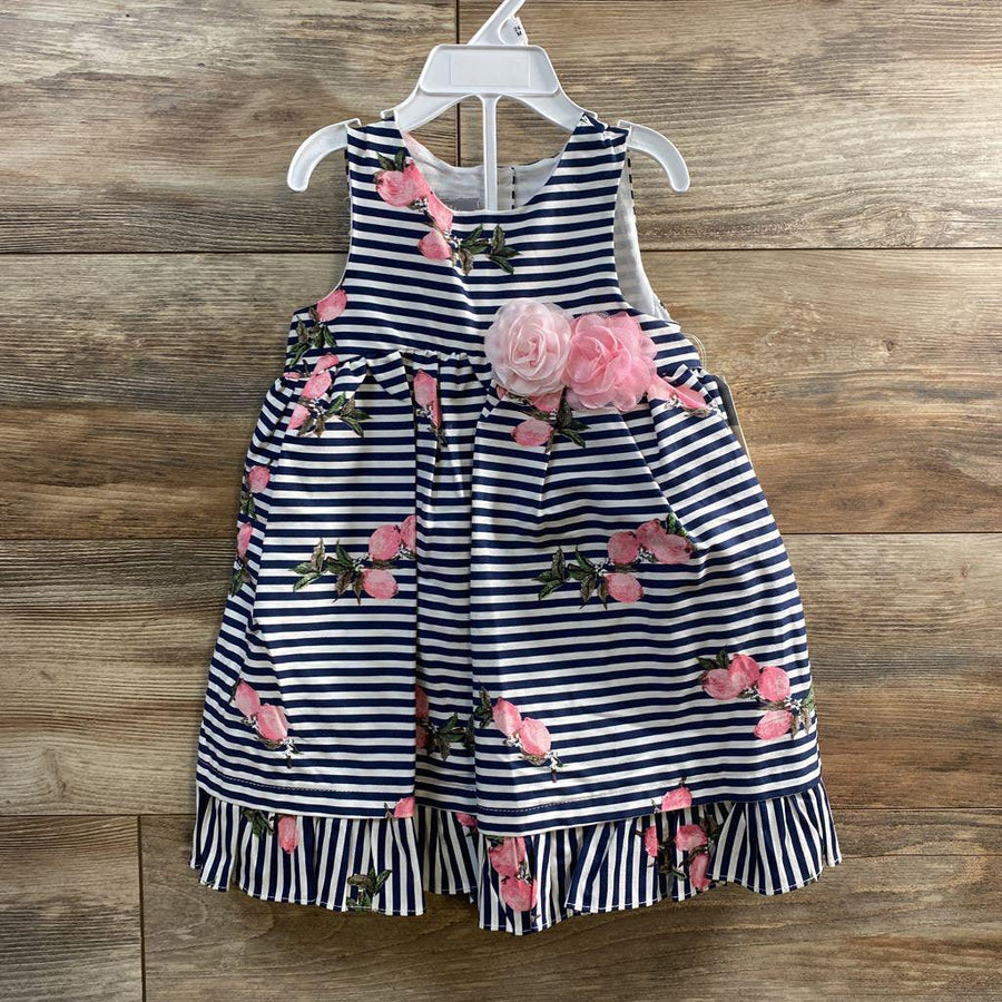 NEW Pastourelle 2pc Floral Striped Dress Set sz 24m - Me 'n Mommy To Be