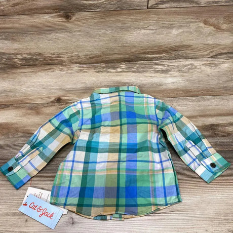 NEW Cat & Jack Plaid Button-Up Shirt sz 12m - Me 'n Mommy To Be