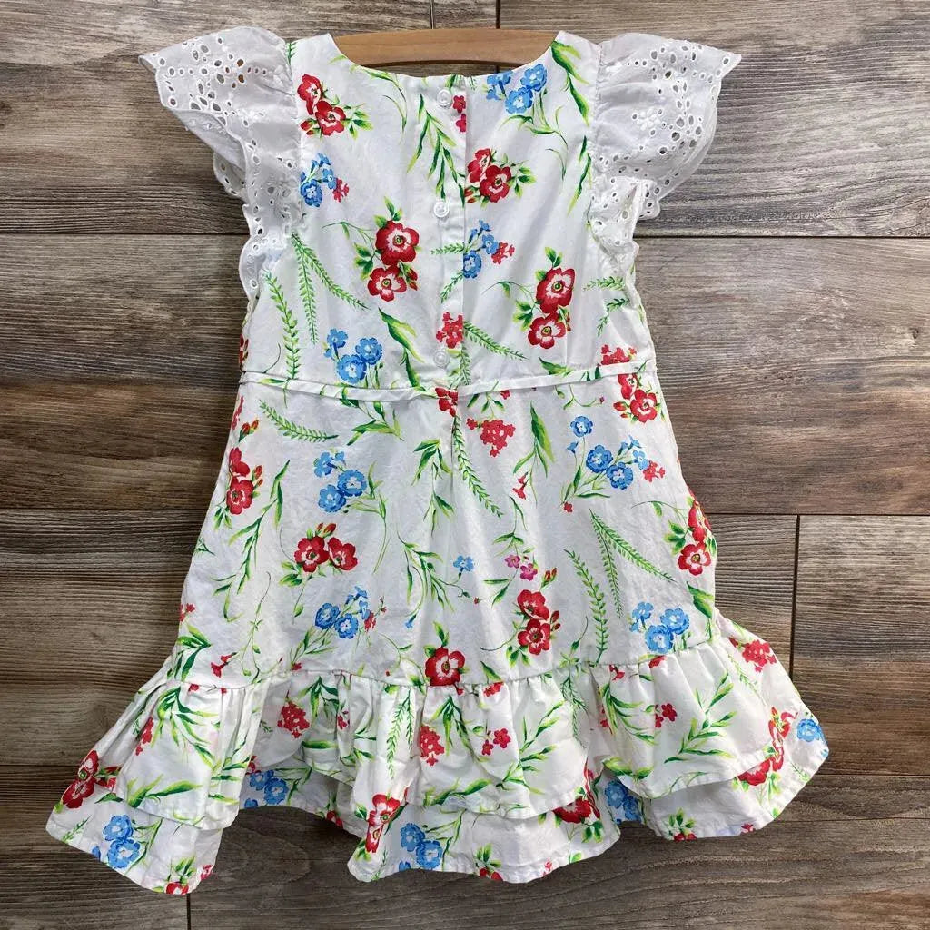 Janie & Jack Eyelet Sleeve Floral Dress sz 3T - Me 'n Mommy To Be