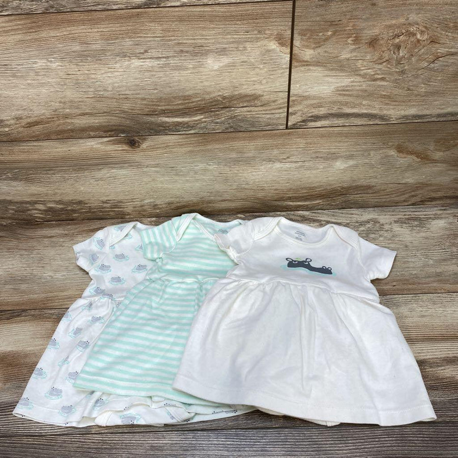 Amazon Essentials 3Pk Bodysuit Short-Sleeve Dress sz 6m - Me 'n Mommy To Be