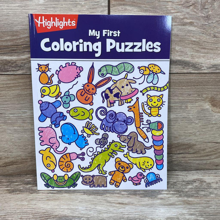 Highlights My First Coloring Puzzles Paperback Book - Me 'n Mommy To Be