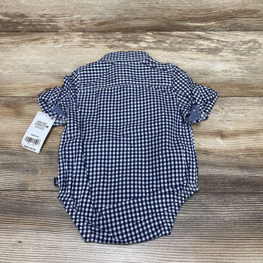 NEW OshKosh Gingham Button-Up Bodysuit sz 3m - Me 'n Mommy To Be