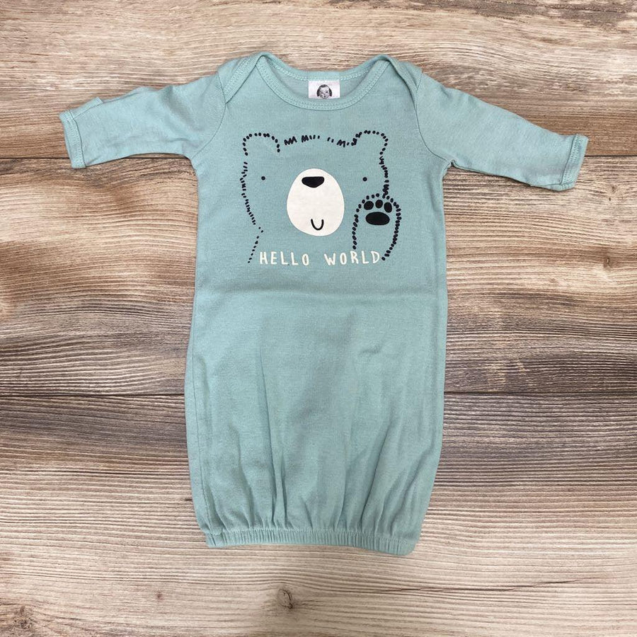 Hello World Baby Bear Gown - Me 'n Mommy To Be