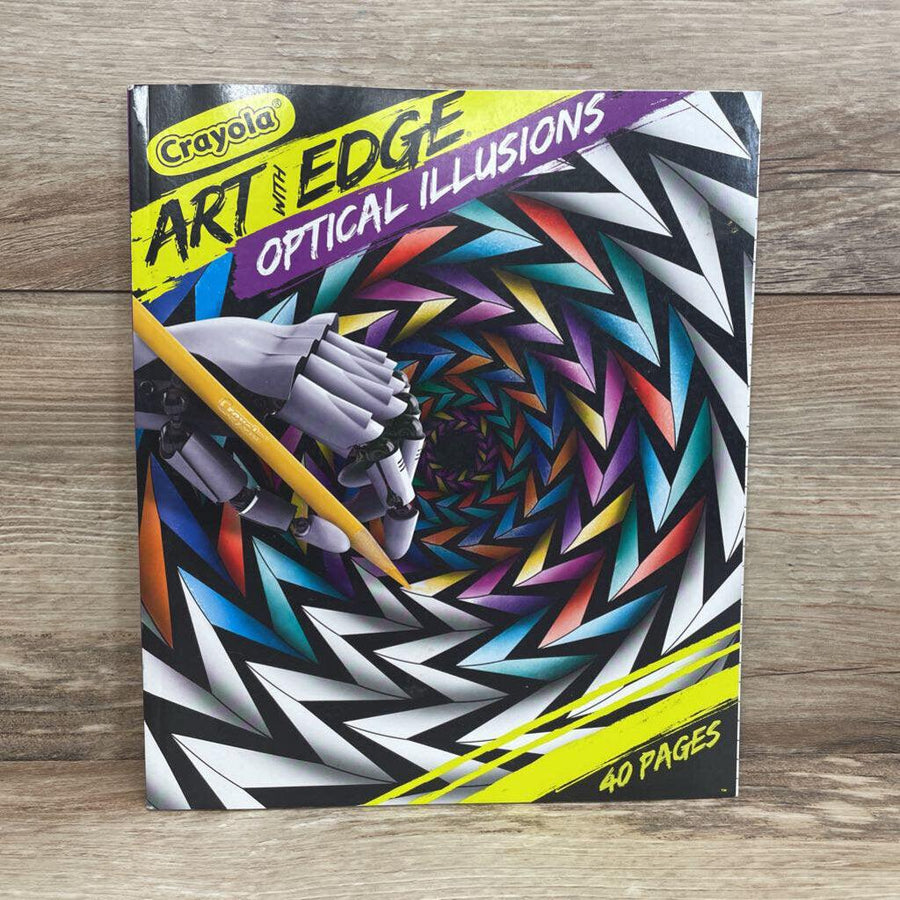 NEW Crayola Art With Edge Optical Illusions Coloring Book - Me 'n Mommy To Be