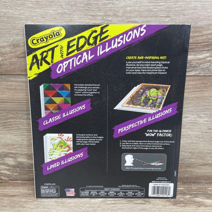 NEW Crayola Art With Edge Optical Illusions Coloring Book - Me 'n Mommy To Be