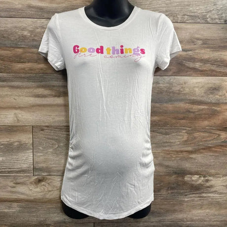 Maternity Peacocks Good Things Shirt sz Medium - Me 'n Mommy To Be