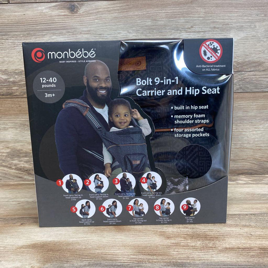 NEW Monbebe Baby Carriers Bolt 9-in-1 Carrier and Hip Seat - Me 'n Mommy To Be