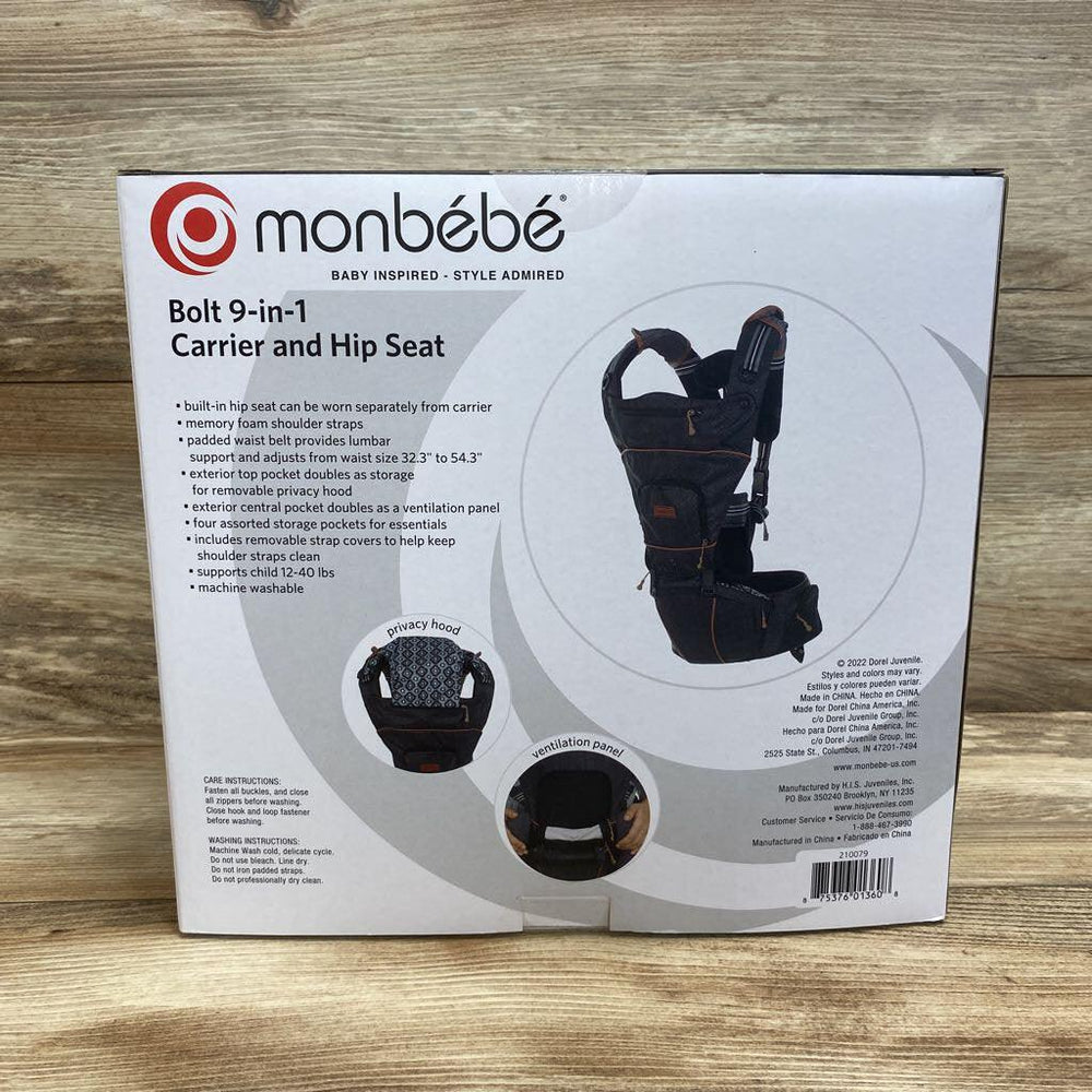 NEW Monbebe Baby Carriers Bolt 9-in-1 Carrier and Hip Seat - Me 'n Mommy To Be