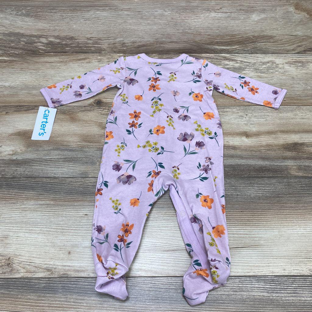 NEW Carter's Floral Snap-Up Ribbed Sleeper sz 6m - Me 'n Mommy To Be