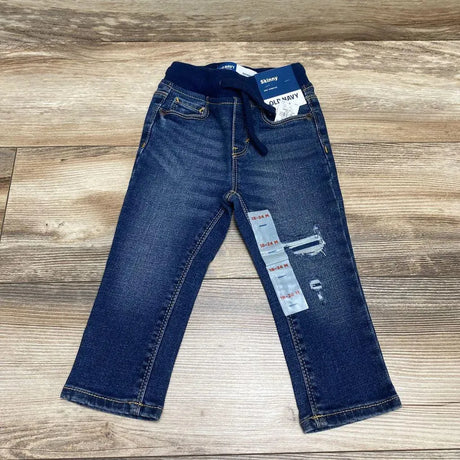 NEW Old Navy Rib-Knit Waist Skinny 360° Stretch Distressed Jeans sz 18-24m - Me 'n Mommy To Be