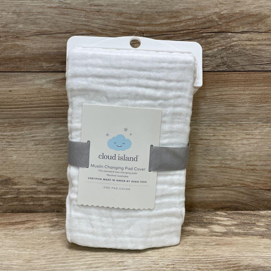 NEW Cloud Island Muslin Changing Pad Cover White - Me 'n Mommy To Be