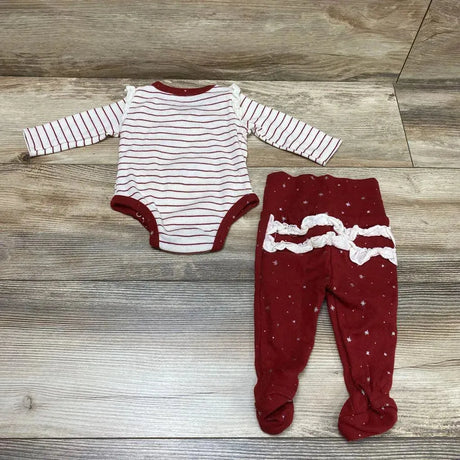 Jessica Simpson 2Pc Bodysuit & Footed Pants Set sz 0-3m - Me 'n Mommy To Be