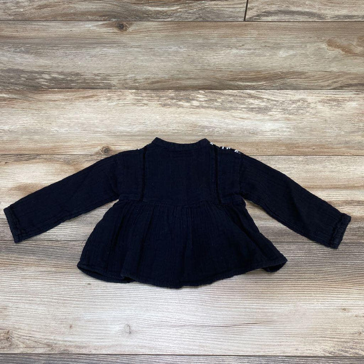 Zara Embroidered Henley Blouse sz 9-12m - Me 'n Mommy To Be