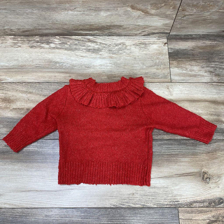 Cat & Jack Ruffle Sweater sz 12m - Me 'n Mommy To Be