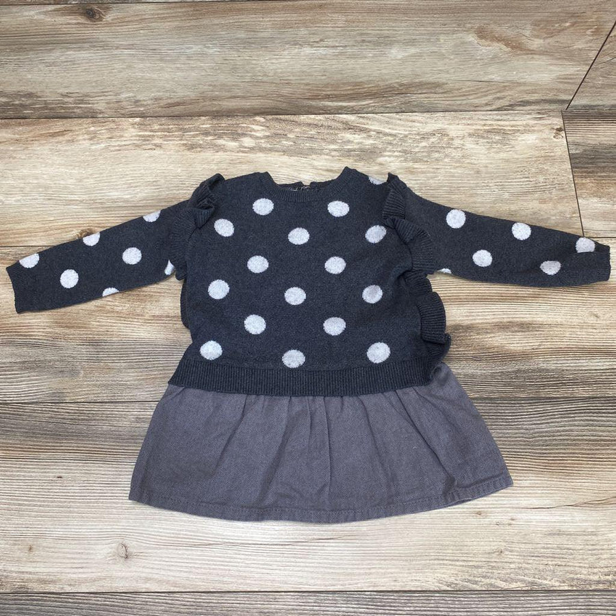 Zara Knitwear Polka Dot Sweater Dress sz 9-12m - Me 'n Mommy To Be