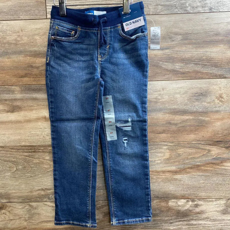 NEW Old Navy Rib-Knit Waist Skinny 360° Stretch Distressed Jeans sz 5T - Me 'n Mommy To Be