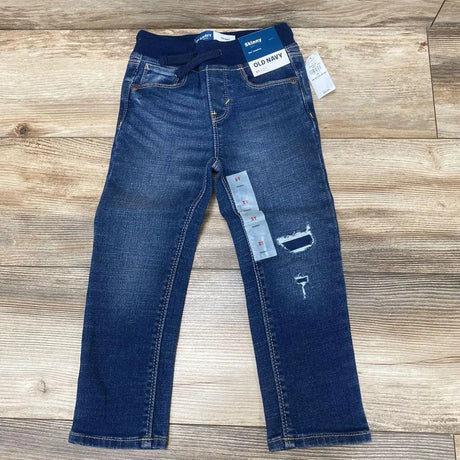 NEW Old Navy Rib-Knit Waist Skinny 360° Stretch Distressed Jeans sz 3T - Me 'n Mommy To Be